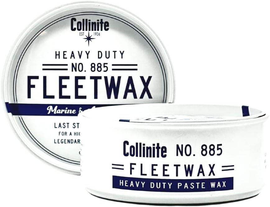 Collinite 885 Fleetwax-Marine & RV Heavy Duty Carnauba+Polymer Wax Sealant-Ultra Durable, Long-Lasting Fiberglass Protection. Provides High Gloss Shine + UV Protection + Prevents Oxidation 885 2 Pack