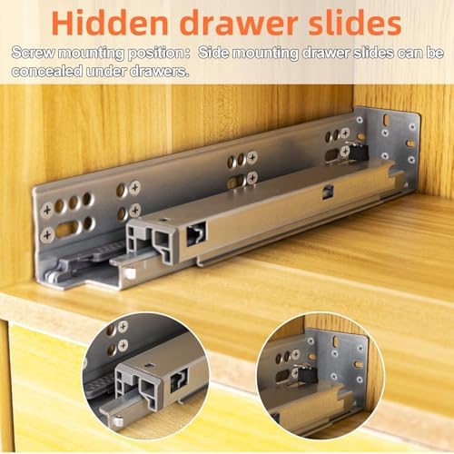 undermount drawer slides hlc undermount soft close drawer showing dimensions