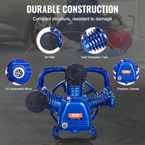 vevor air compressor pump head, 10hp 17.5cfm @, package contents