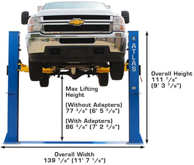 ATLAS Automotive Equipment BP10000X 2-Post Commercial Grade Vehicle Lift - Image 4