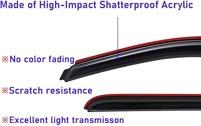 Lightronic Extra Durable Clip-on in-Channel Auto Vent Window Visor, Fits - Image 6