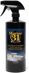 Marine 31 Vinyl Cleaner & Conditioner | Cleans, Protects & Prevents UV Damage | Safe for Boats, Car Interiors & Patio Furniture | No Sticky Residue, Long-Lasting Protection | M31-401 | 32 oz