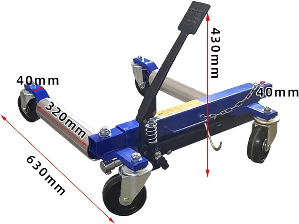 Heavy Duty Hydraulic Trailer Jack with Foot Pedal for Vehicle Alignment and Tire Changing