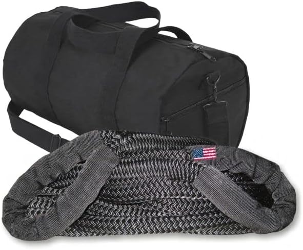 BILLET4X4 Original & Best U.S. MIL-Grade 4X4 Vehicle Recovery Kinetic Rope - 1 inch X 30 ft with Heavy-Duty Carry Bag