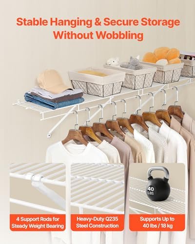 vevor wire shelf kit, 3 ft, set of, package contents