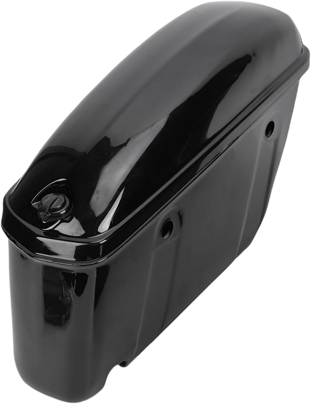 Black Side Box 22L Trunk Storage Box with Lock Stylish Top Opening Lid for Motorcycles High Grade ABS Construction