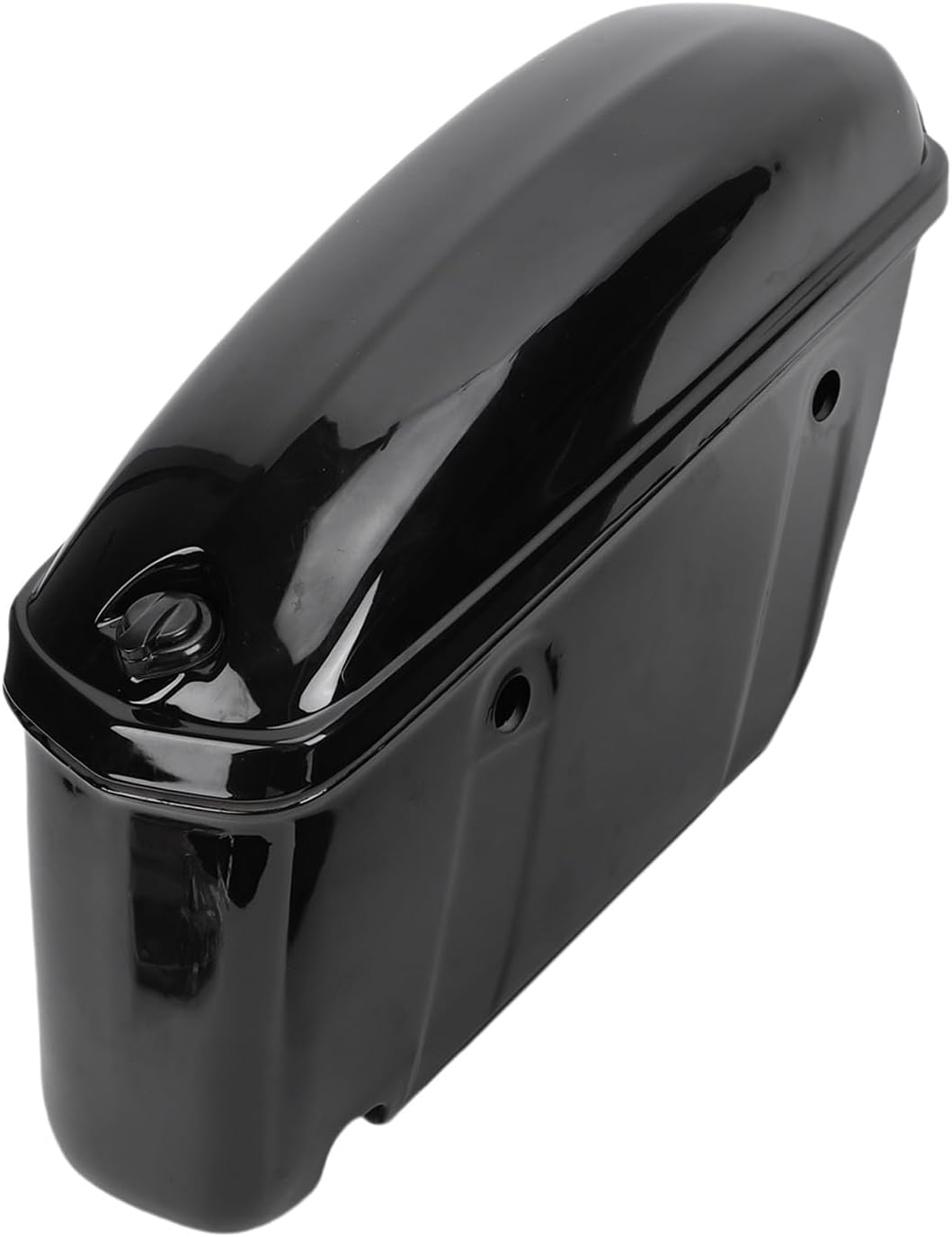 Black Side Box 22L Trunk Storage Box with Lock Stylish Top Opening Lid for Motorcycles High Grade ABS Construction