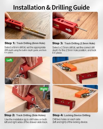 vasthome for blum undermount drawer slides jig works on a desk or shelf