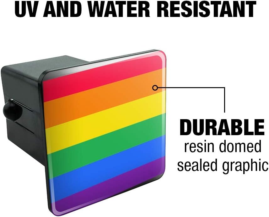 GRAPHICS & MORE Rainbow Pride Gay Lesbian Contemporary Tow Trailer Hitch Cover Plug Insert 2"
