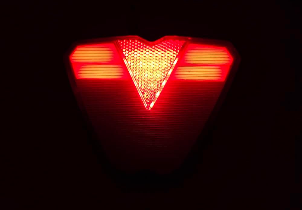Towing Trailer Hitch Cover Tow Hitch Red LED Brake Light Sequential Turn Signal Lamp V Shape Strobe Flash for 2" Receiver SUV Pickup Truck