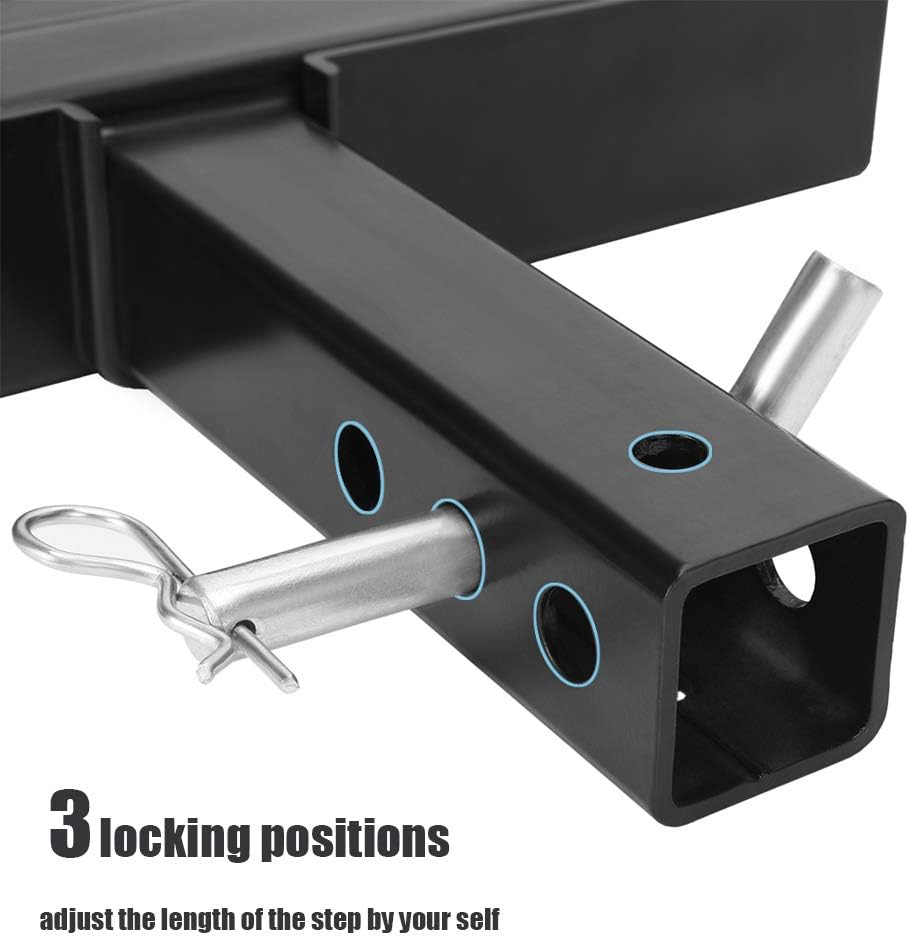 Eapele Hitch Step for 2 Inch Receiver, Universal Anti Slip Bumper Guard, 600lbs Maximum Load, for Trailer Tow Truck Pickup SUV Pickup Van RV