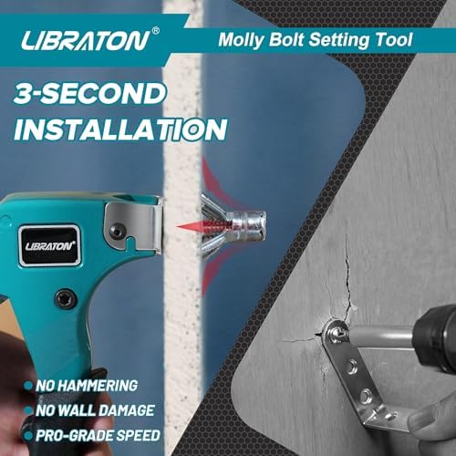libraton molly bolts for drywall & plaster wall, close-up detail