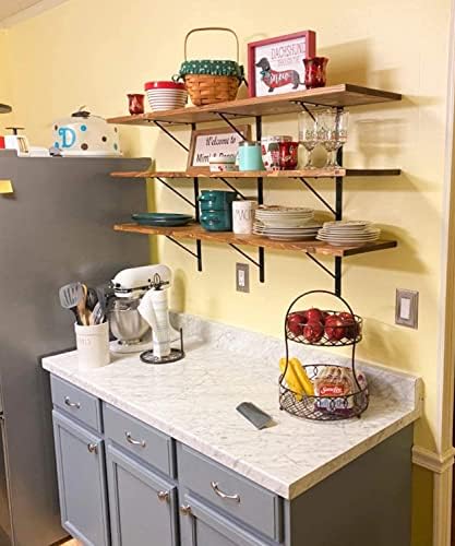 luckin 12 inch heavy duty shelf bracket, wall, package contents