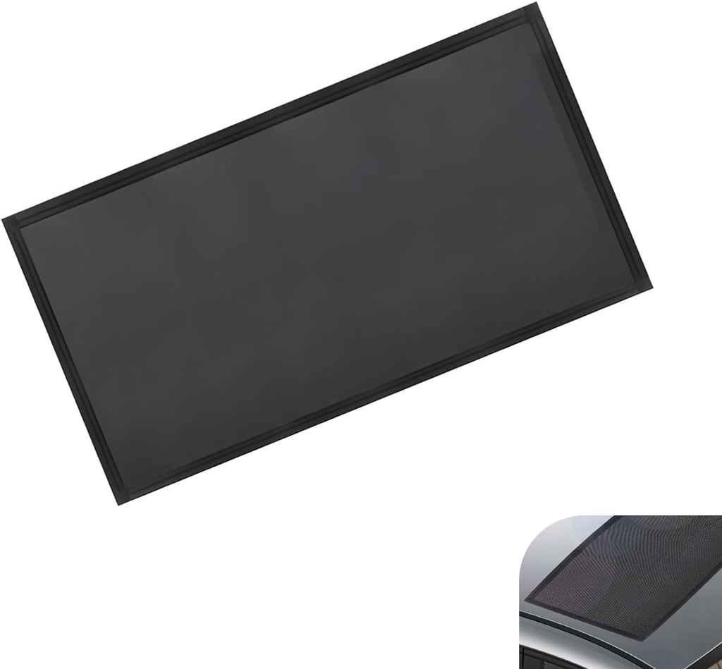 Car Roof Sunroof Sunshade Net, 39.37" x 25.59" High Density Auto Sunroof Sunshade, Magnetic UV-protective Breathable Auto Moonroof Sun Shade, Universal for Cars, Trucks, SUVs (Black)