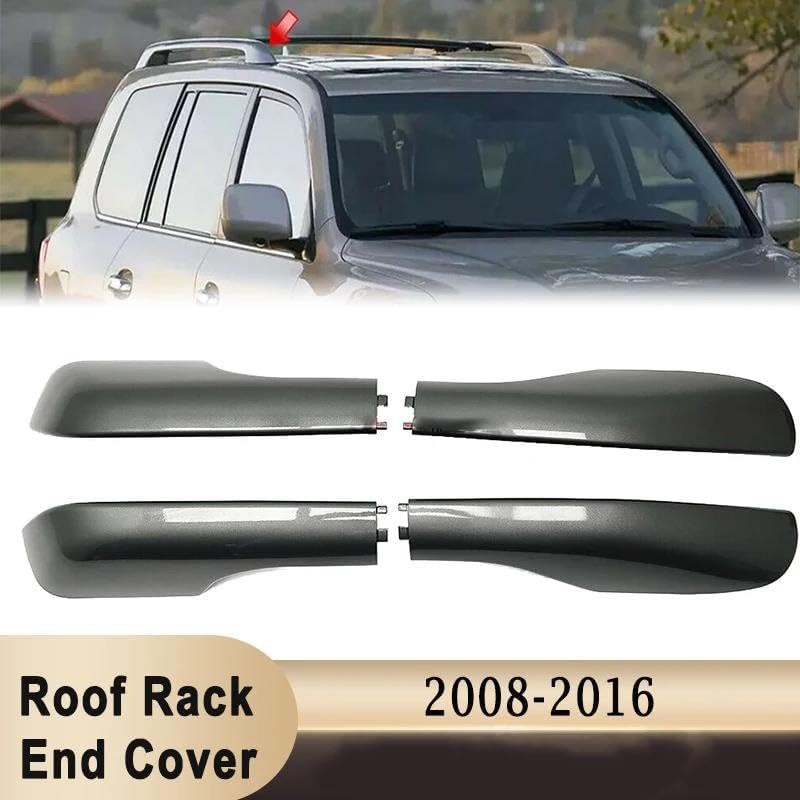 Rooftop Cargo Carrier for Lexus for LX570 2008-2016 4Pcs Roof Rack Rail Bar End Cover Shell Rooftop Luggage Rack End Cover Shell Protection Roof Racks Boxes