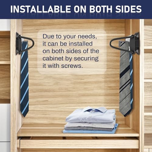 sliding tie rack hanger for closet, 20 tie showing dimensions
