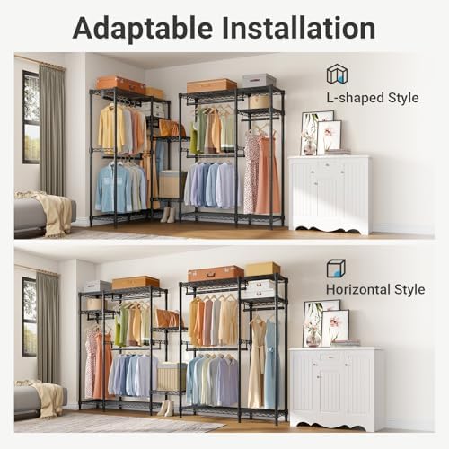vipek v2 heavy duty clothes rack, portable metal showing dimensions