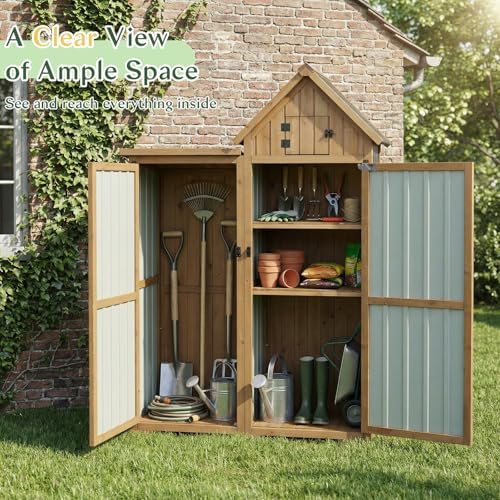 outdoor storage cabinet weatherproof with 3 adjustable shelves, package contents