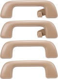 4Pc Beige Grab Roof Ceiling Pull Handles Fit for Corolla Rav4 Yaris 4Runner, Interior Grab Handles, Front ＆ Rear Driver Passenger Side, Replace#74610-52020 74683-8010