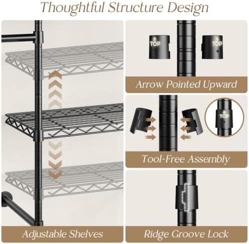 closet organizers wall mounted closet system, 2-row heavy, front angle view
