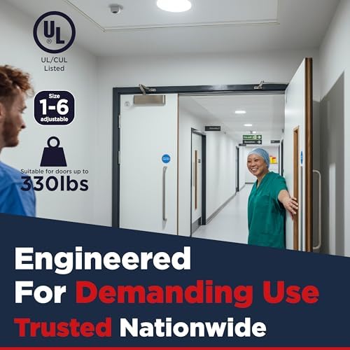 ultra heavy duty commercial door closer, automatic self shown in use