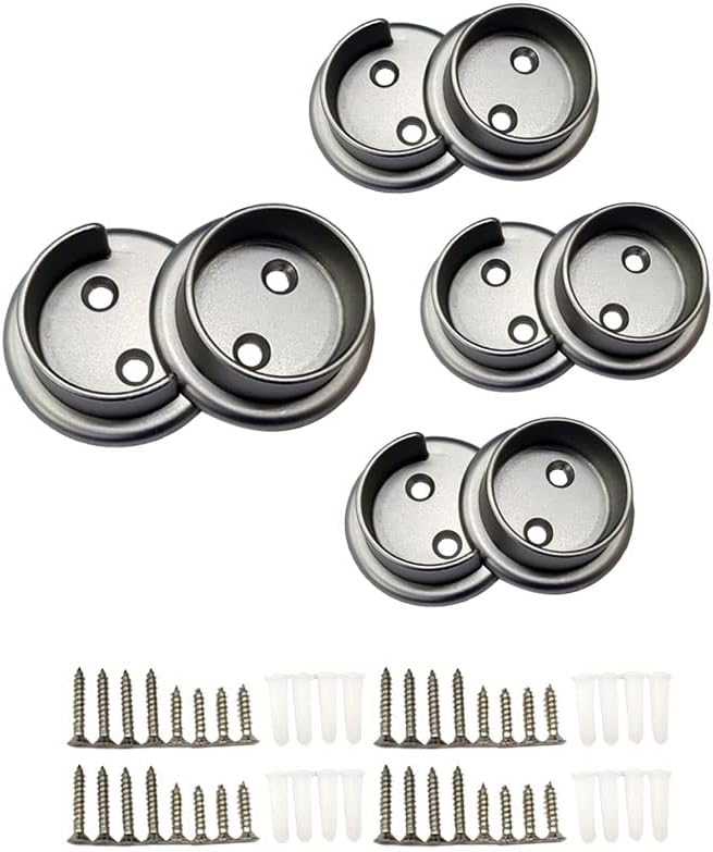 qcaa heavy duty solid metal closet rod socket, main product view