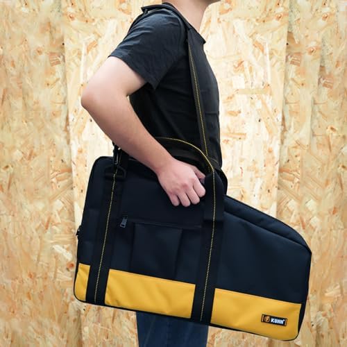 kunn shoulder framing nailer bag with dual lockable, package contents