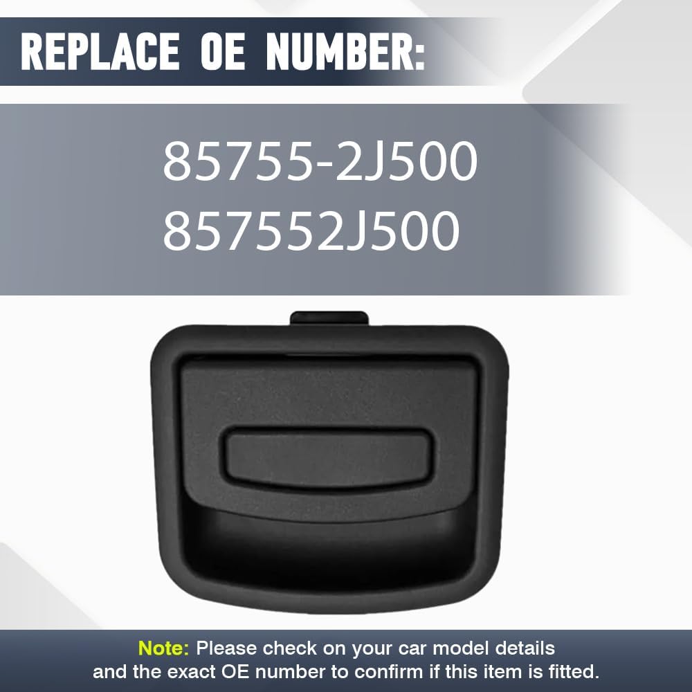 Riloer Trunk Cover Bottom Mat Handle, Replaces 85755-2J500 857552J500, Compatible with Hyundai Santa Fe 2013-2018, Black Plastic 1 pc (Rear Trunk Floor)
