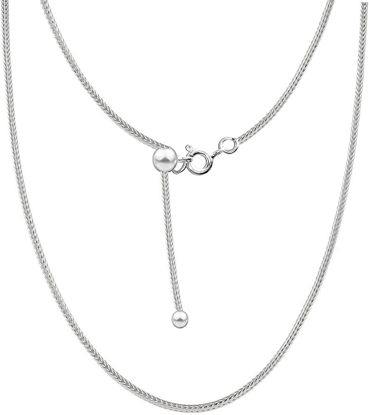 lecalla 925 sterling silver italian jewelry adjustable chain, main product view