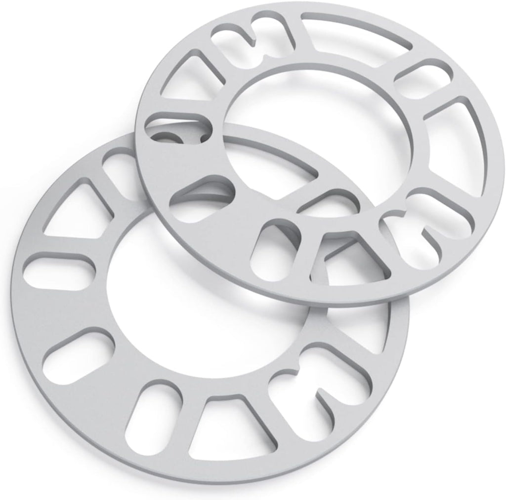 4Pcs Universal Wheel Spacers 5mm for Most 4 Lug & 5 Lug Wheels, PCD 98mm to 120mm, 4x100 4x108 4x100 5x100 5x108 5x110 5x112 5x114.3 5x115 5x120 5x4.5 5x4.75 Multiple Bolts Pattern Vehicle