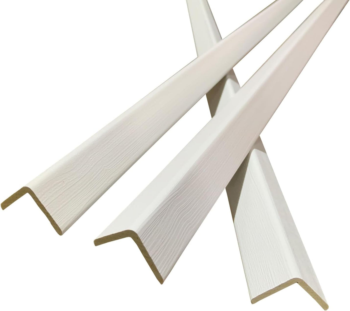 Wall Corner Protector 6PCS 45" Corner Molding Trim White Wood Grain Corner Trim