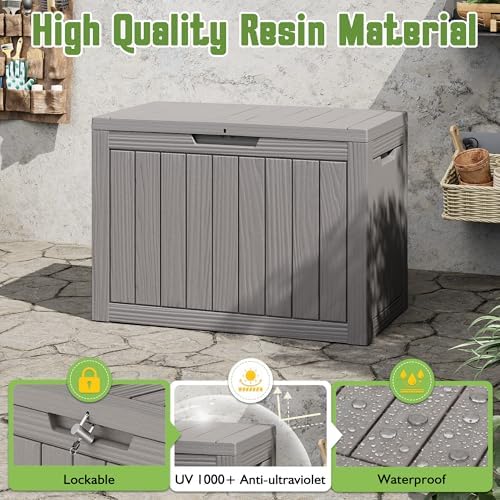 outdoor storage waterproof deck box for patio (45, close-up detail