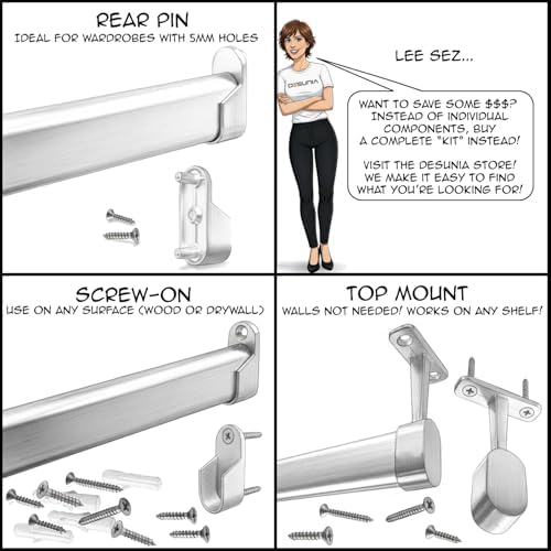 oval closet rod shelf bracket | adjustable for, package contents