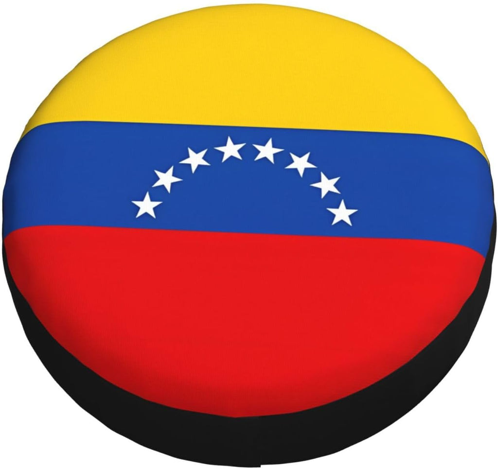 Flag of Venezuela Print Universal Spare Tire Cover for RV, Jeep | Wheel Protector Fits Rv, Trailer, Jeep, Shield Tires From Sun, Dirt And Rain For Outdoor Storage