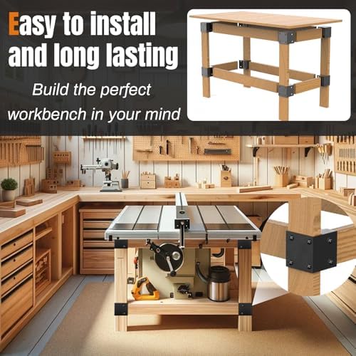 heavy duty workbench bracket kit, 8 pcs workbench shown in use