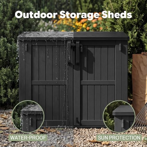 lhbcraft waterproof outdoor storage box 36 cu ft, close-up detail