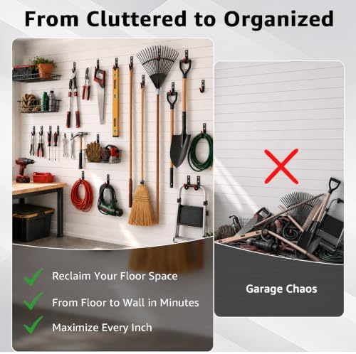 30-piece garage organization kit, 24-pack heavy duty 3.5”, package contents