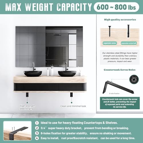 countertop support brackets 2 pack l bracket countertop, close-up detail