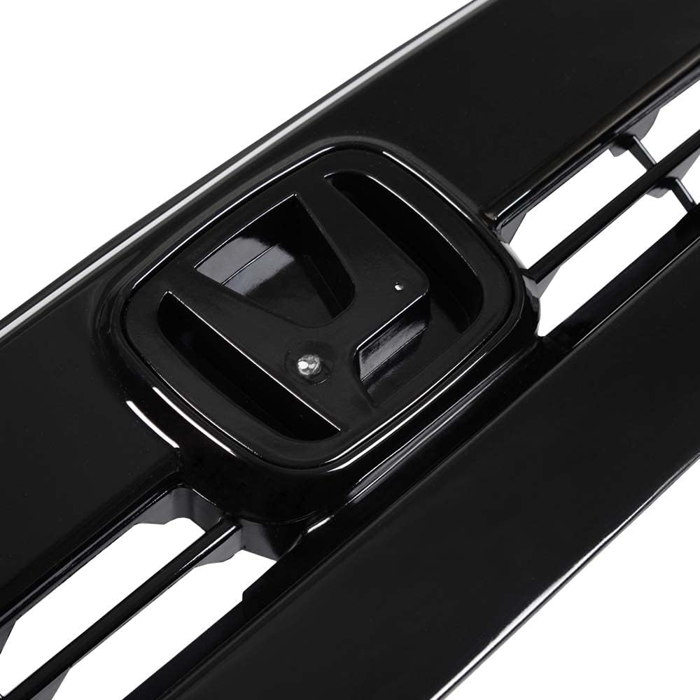 G-PLUS Hood Mesh Grille Fit Honda Civic 10th 2016 2017 2018,Glossy Black | Factory Style Hood Grille,Front Upper,ABS materials