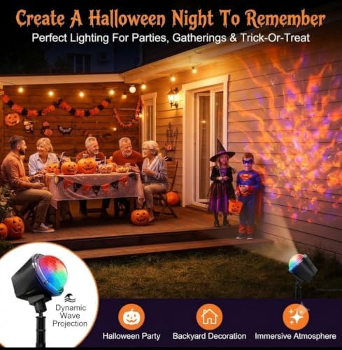 Christmas Ocean Wave Projector Light Outdoor，Halloween Water Effect Lamp