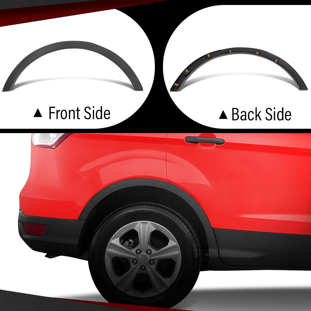 Rear Passenger Side Fender Trim Wheel Arch Molding Compatible with Ford Escape 2013-2016 CJ5Z78290A60AA, FO1791116