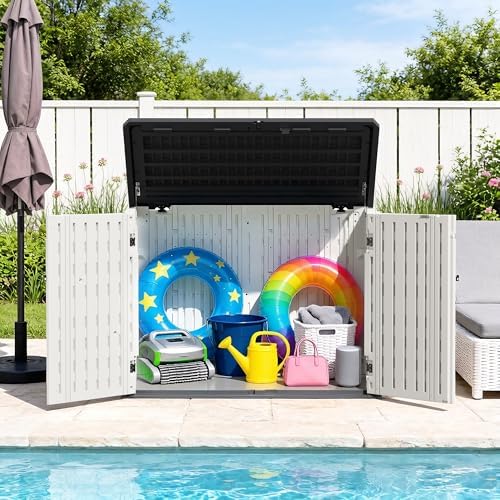 31 cu.ft outdoor storage, lockable vertical resin outdoor, package contents