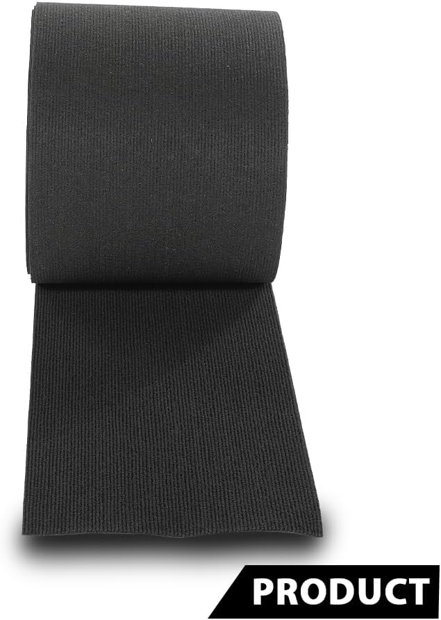 G-PLUS 12" x 75' Outdoor Ribbed Marine Carpet Boat Trailer Bunk Carpet | Fit Boat Trailer Bunks Runner Docks Black