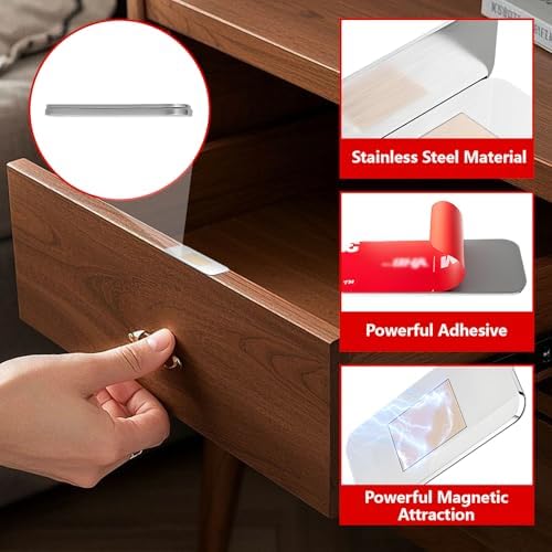magnetic door catch, adhesive cabinet magnets for closure, side view