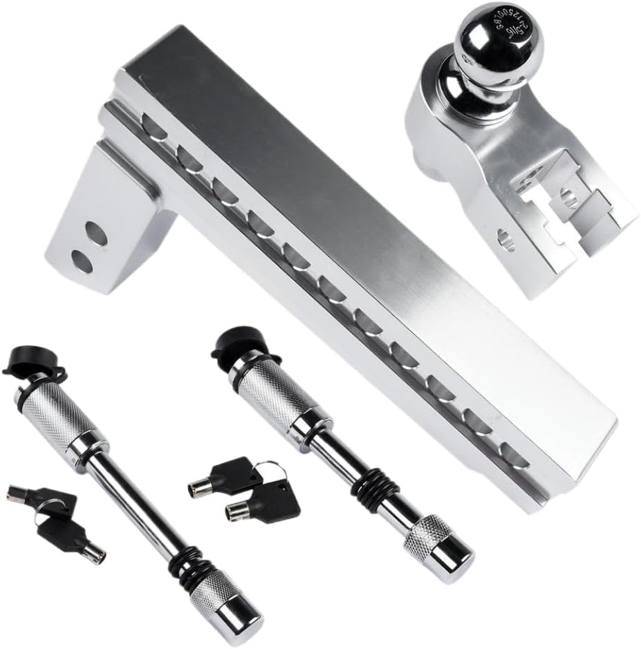 Adjustable Trailer Hitch 2 Inch Receiver 10 Inch Drop Rise 12500 LBS