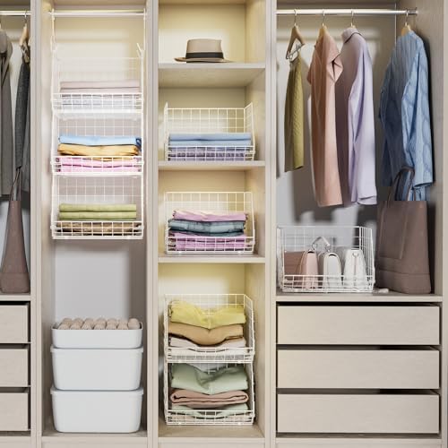 x-cosrack 3 tier foldable closet organizer, clothes shelves, view 9