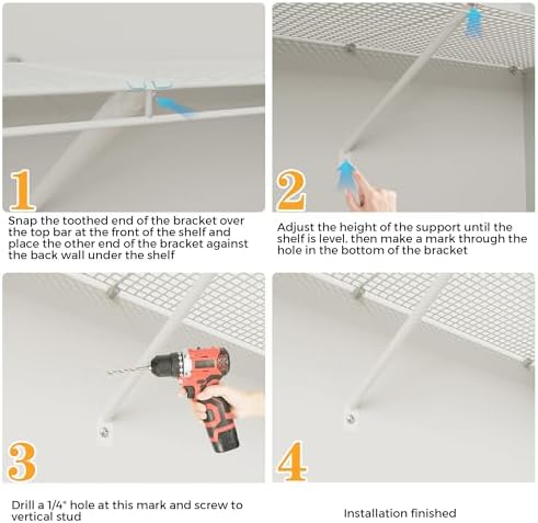 wire shelving support bracket,white wire shelf support bracket,can, package contents