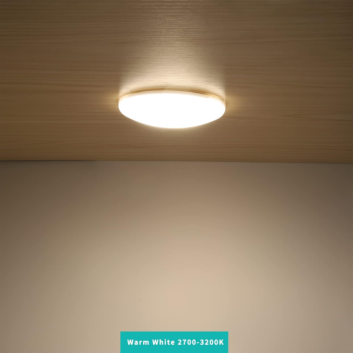 RVZONE 4.5 Inch RV LED Ceiling Puck Light RV Boat Interior Light DC 12V Surface Mount Ceiling Dome Light, 4.5W Panel Downlight for Camper Van Travel Trailer Motorhome (Warm Light, Pack of 5)