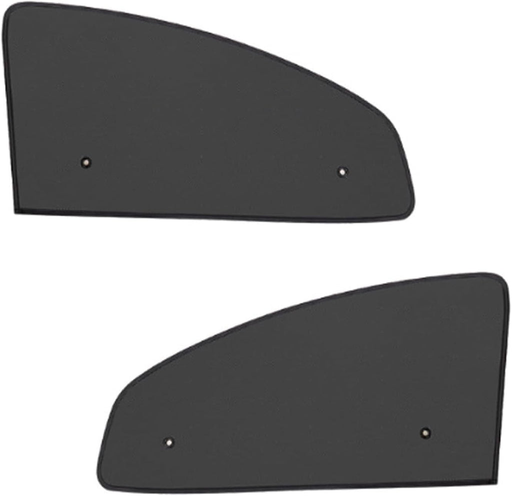2 PCS Front Side Window Sunshade, Heat Light Absorbing Car Window Screen, Thickened Density Mesh Automotive Sunshades, Universal for Most Cars, Sedans (Black)