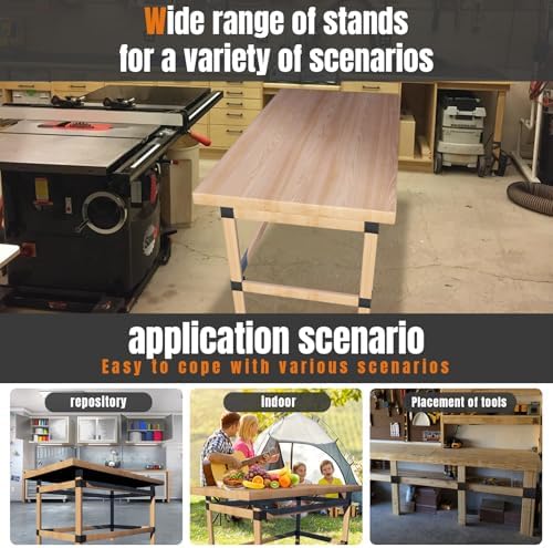 heavy duty workbench bracket kit, 8 pcs workbench, package contents